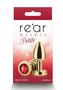 Rear Assets Aluminum Anal Plug - Petite - Gold/red
